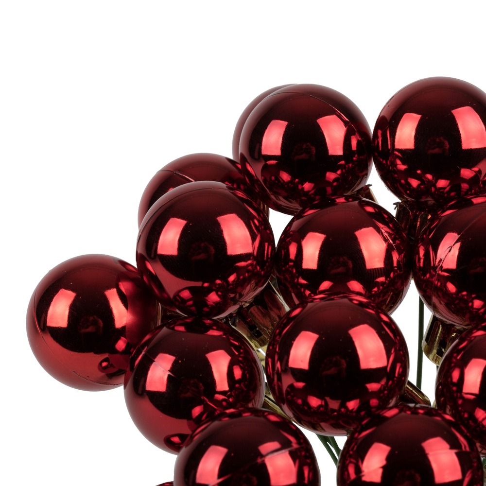 Vickerman 1" x 24" Shiny Ball Ornament Christmas Pick