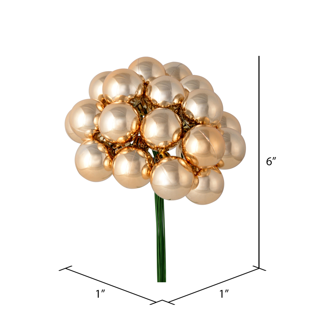 Vickerman 1" x 24" Shiny Ball Ornament Christmas Pick