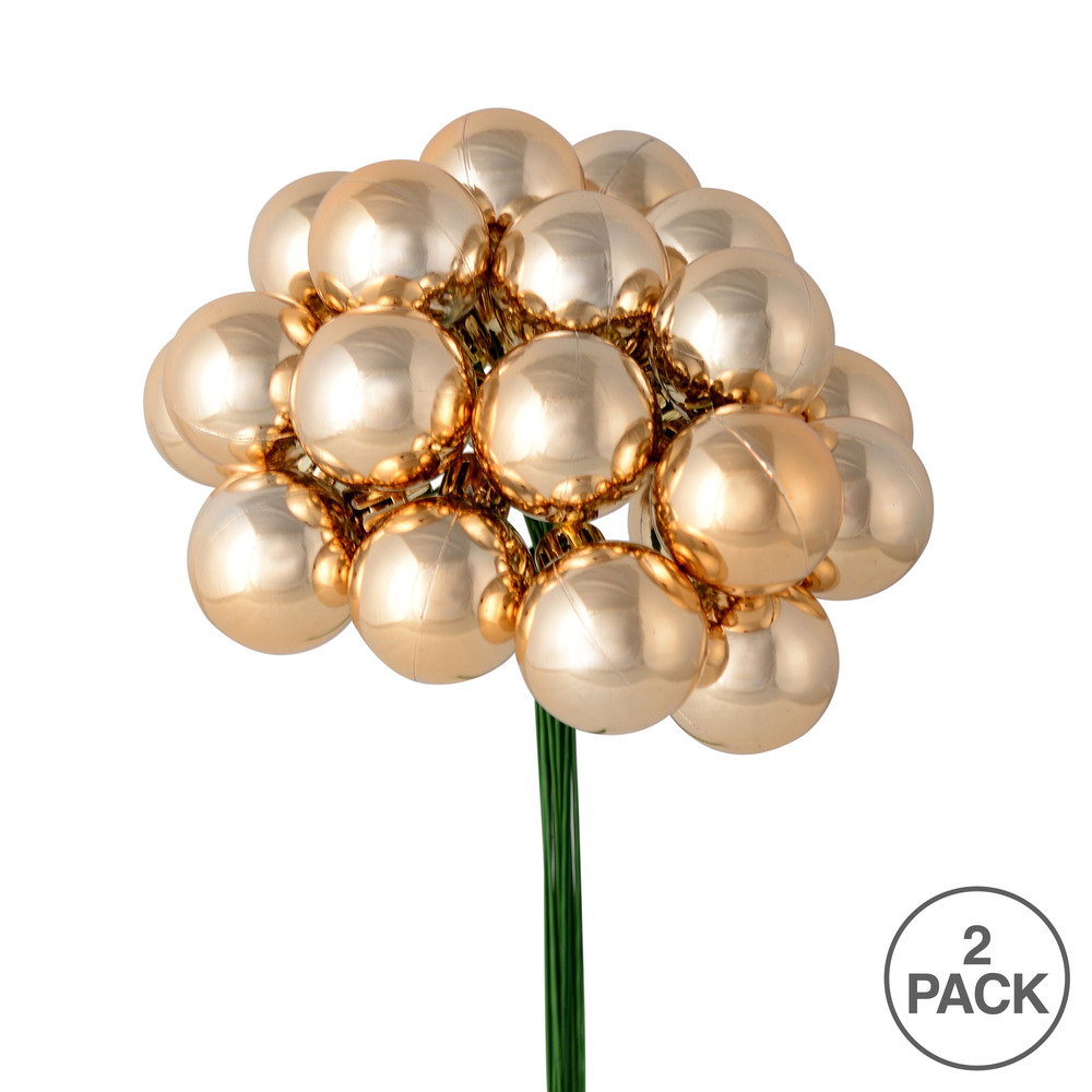 Vickerman 1" x 24" Shiny Ball Ornament Christmas Pick