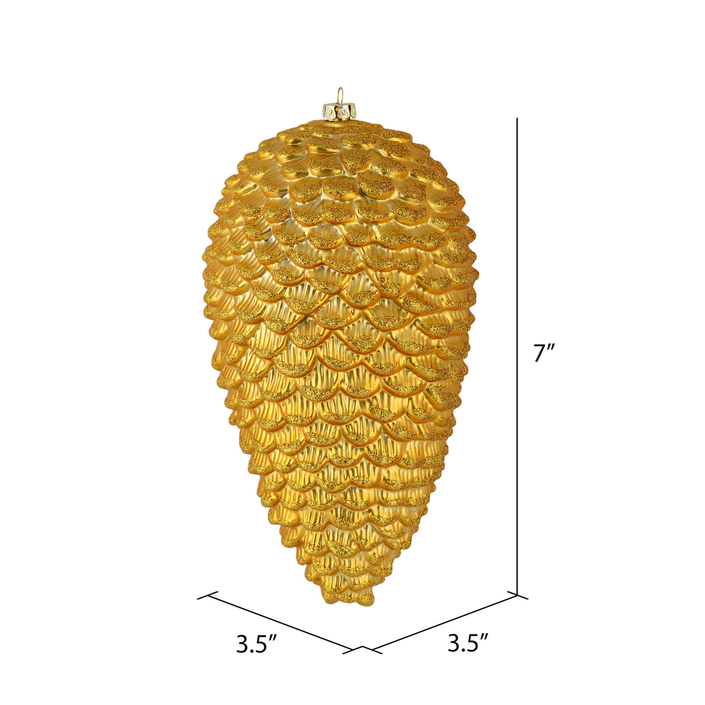 Vickerman Matte Glitter Pinecone Christmas Ornament