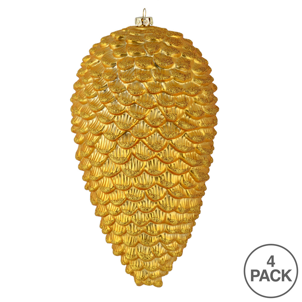 Vickerman Matte Glitter Pinecone Christmas Ornament