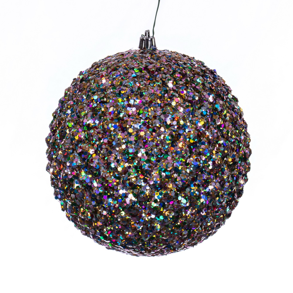 Vickerman Multi-color Durian Sequin Glitter Ball Ornament