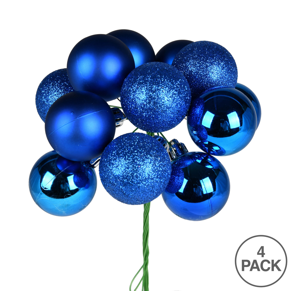 Vickerman 12" Ball Ornament Christmas Pick