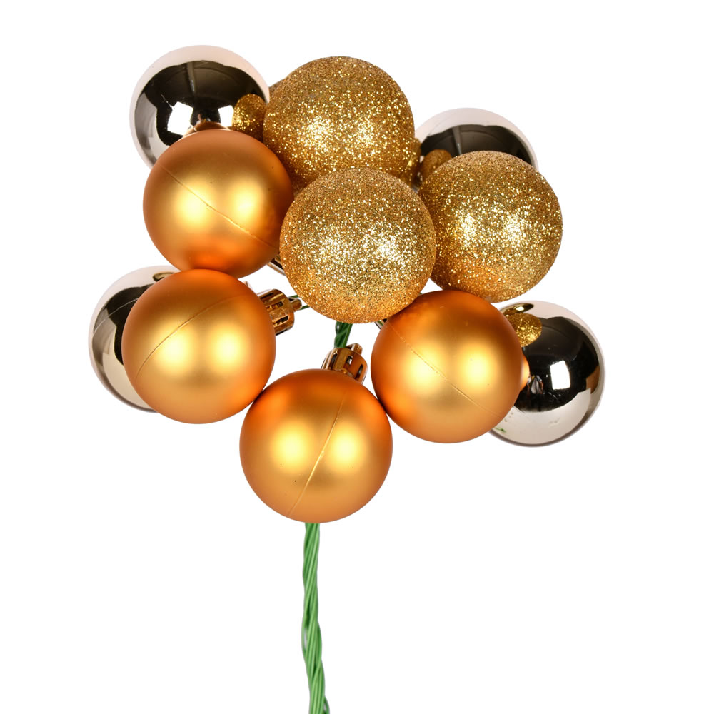 Vickerman 12" Ball Ornament Christmas Pick