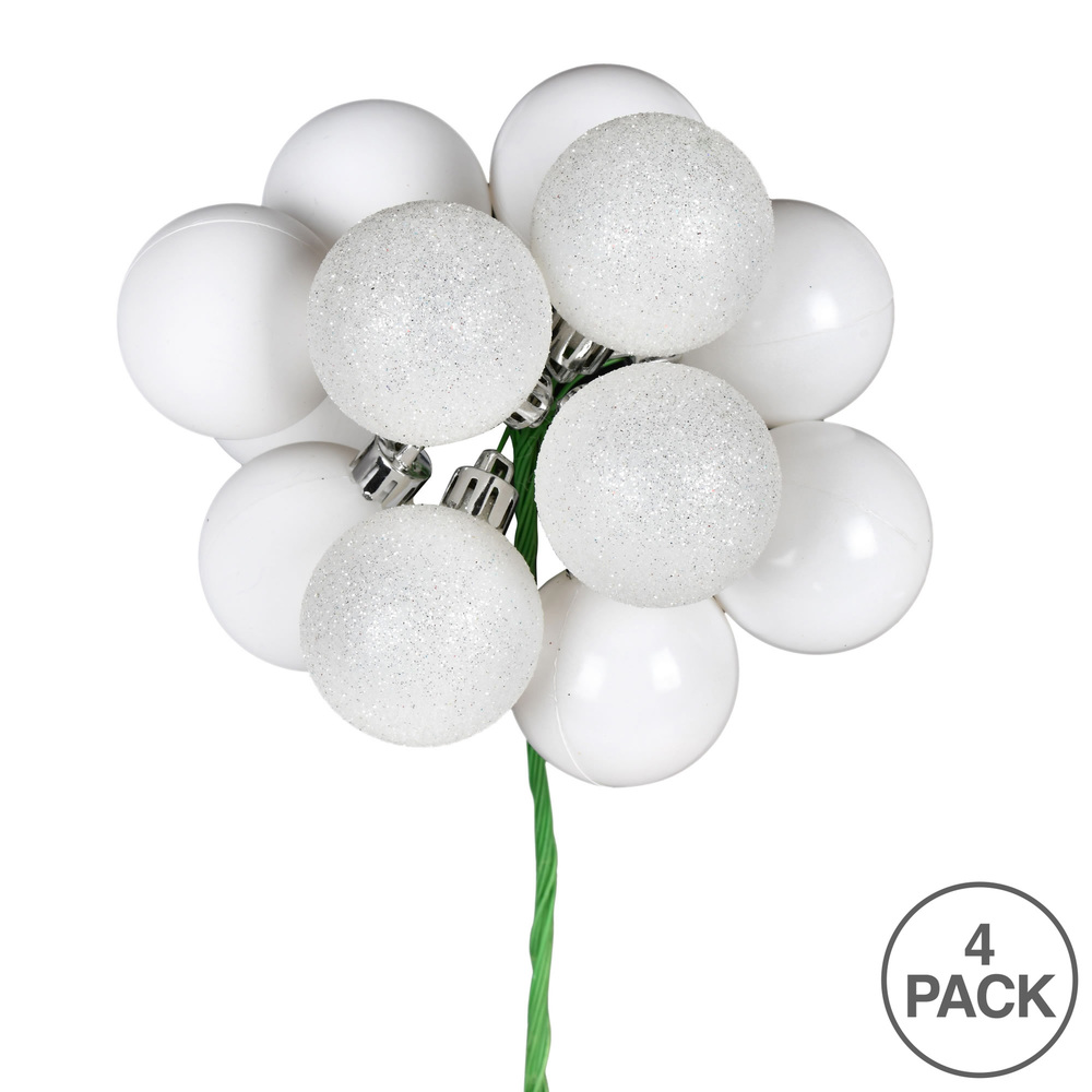 Vickerman 12" Ball Ornament Christmas Pick