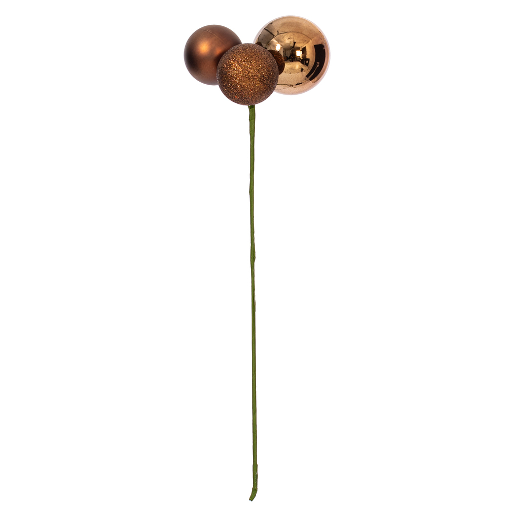 Vickerman 18" Ball Ornament Christmas Pick, 4 per Bag