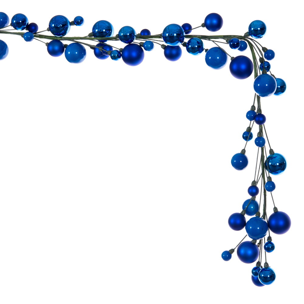 Vickerman 6' Matte Shiny Pearl Ball Garland 1-2"