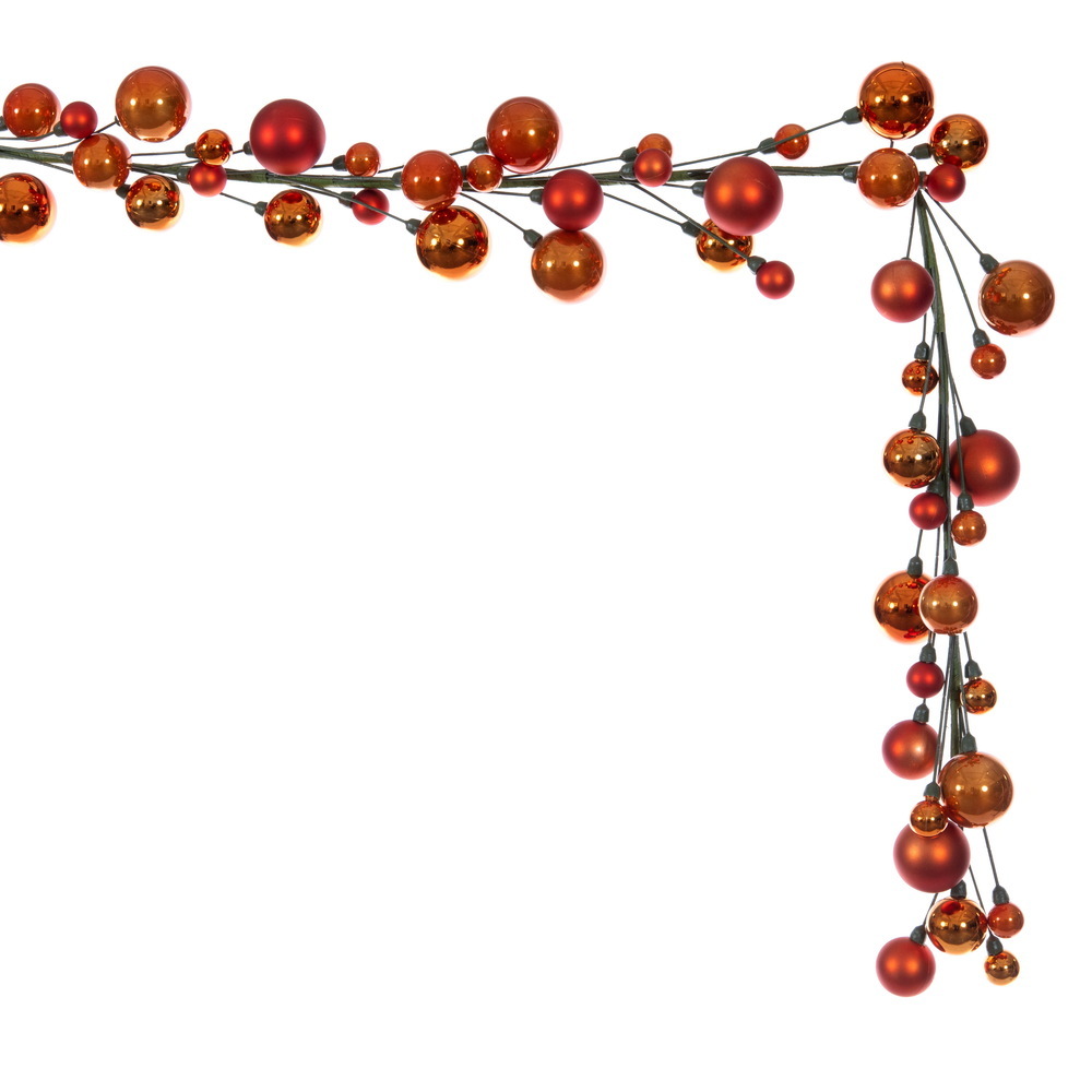Vickerman 6' Matte Shiny Pearl Ball Garland 1-2"