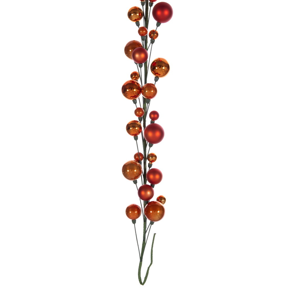 Vickerman 6' Matte Shiny Pearl Ball Garland 1-2"