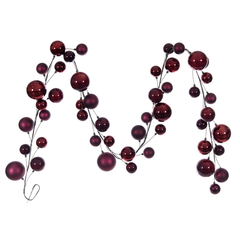 Vickerman 10' Matt Shny Pearl Ball Garland 2-4"