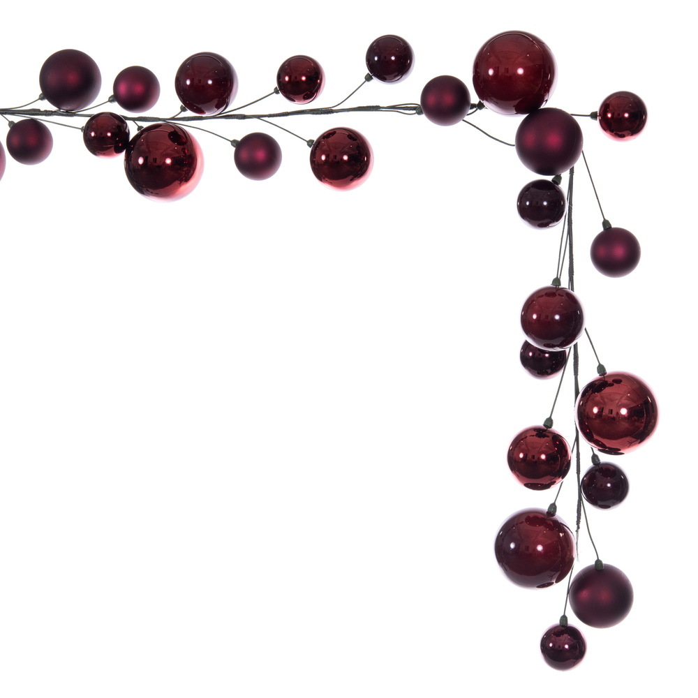 Vickerman 10' Matt Shny Pearl Ball Garland 2-4"