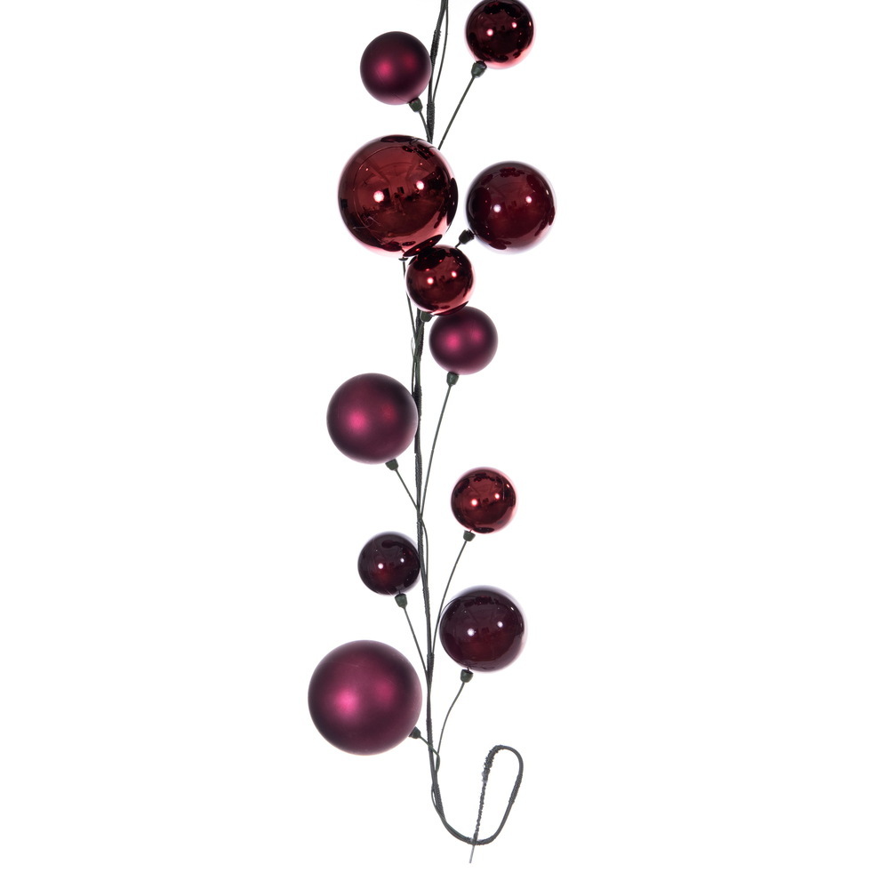 Vickerman 10' Matt Shny Pearl Ball Garland 2-4"