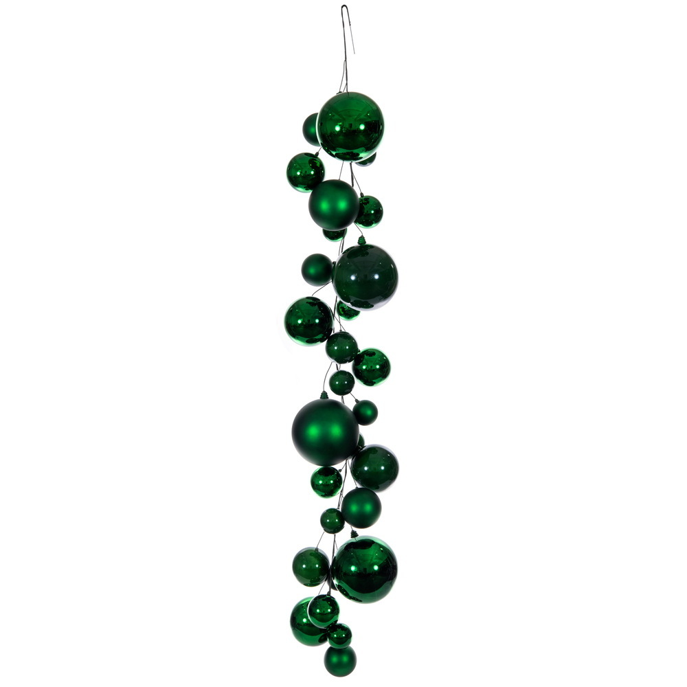 6' Matte Shiny Pearl Ball Garland 4-6"