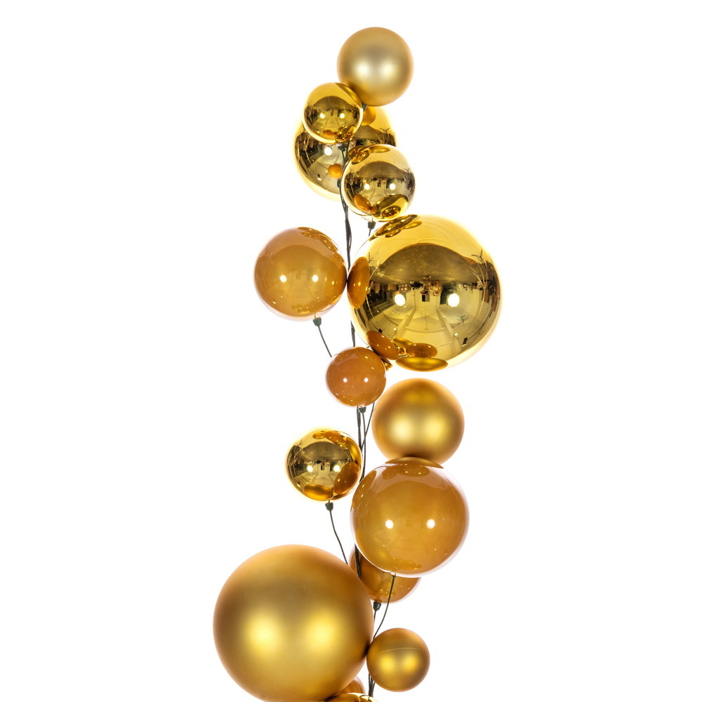 6' Matte Shiny Pearl Ball Garland 4-6"