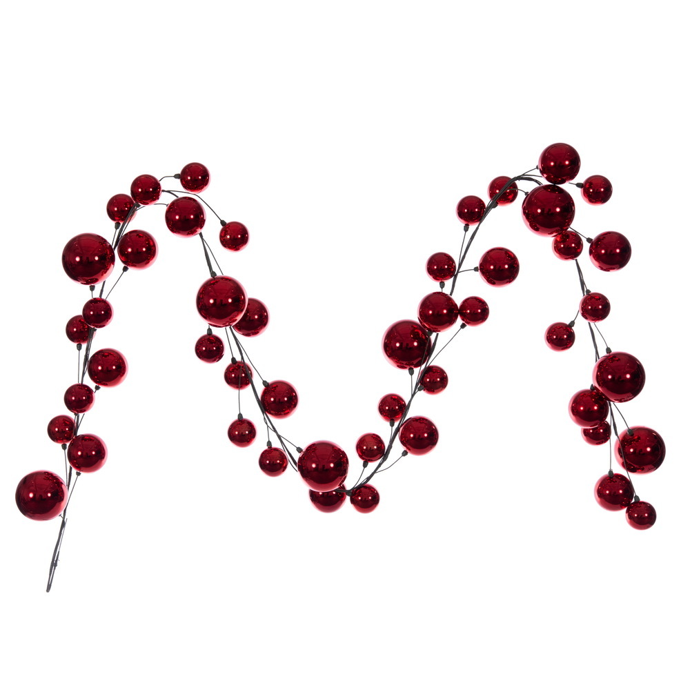 10' Shiny Ball Branch Garland
