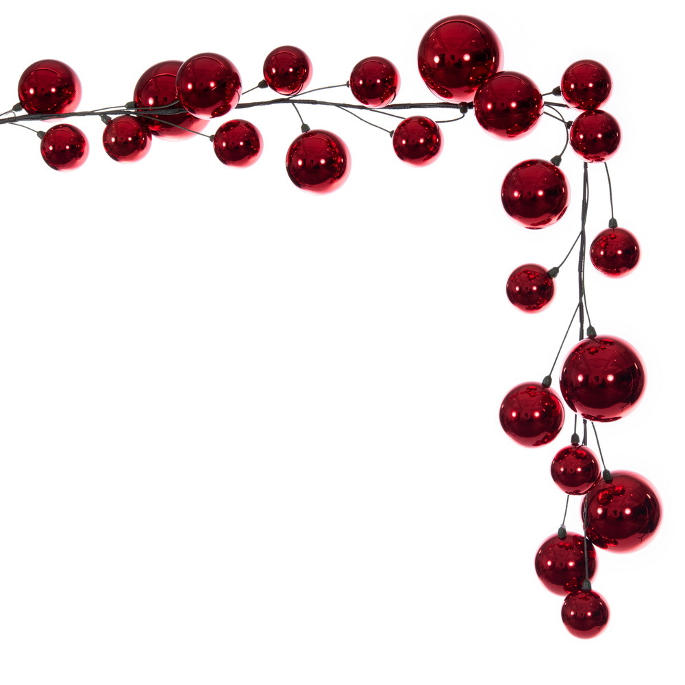 10' Shiny Ball Branch Garland