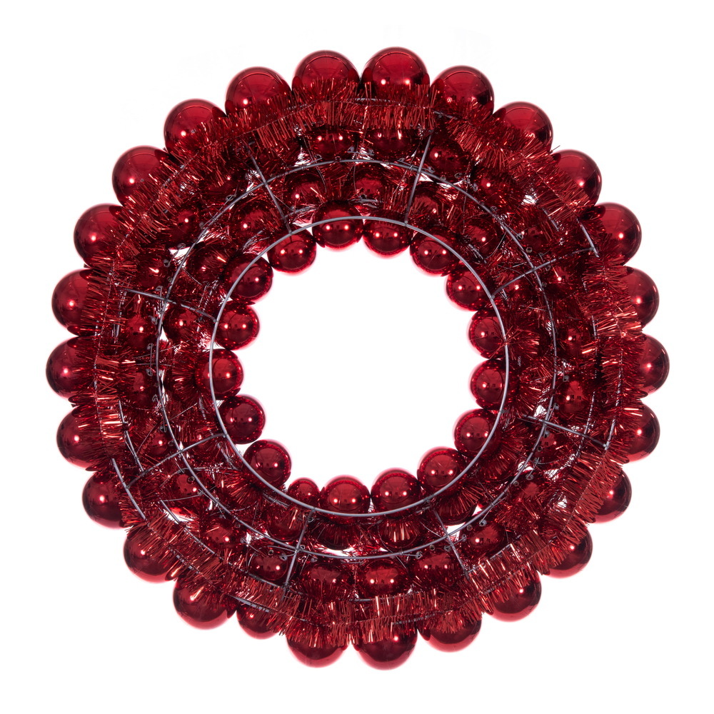 28" Shiny Ball Wreath UV