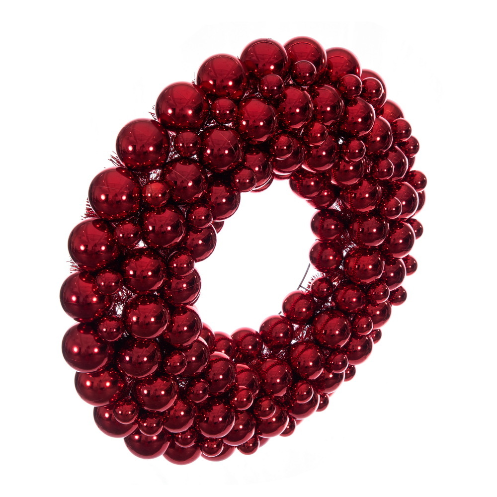 28" Shiny Ball Wreath UV