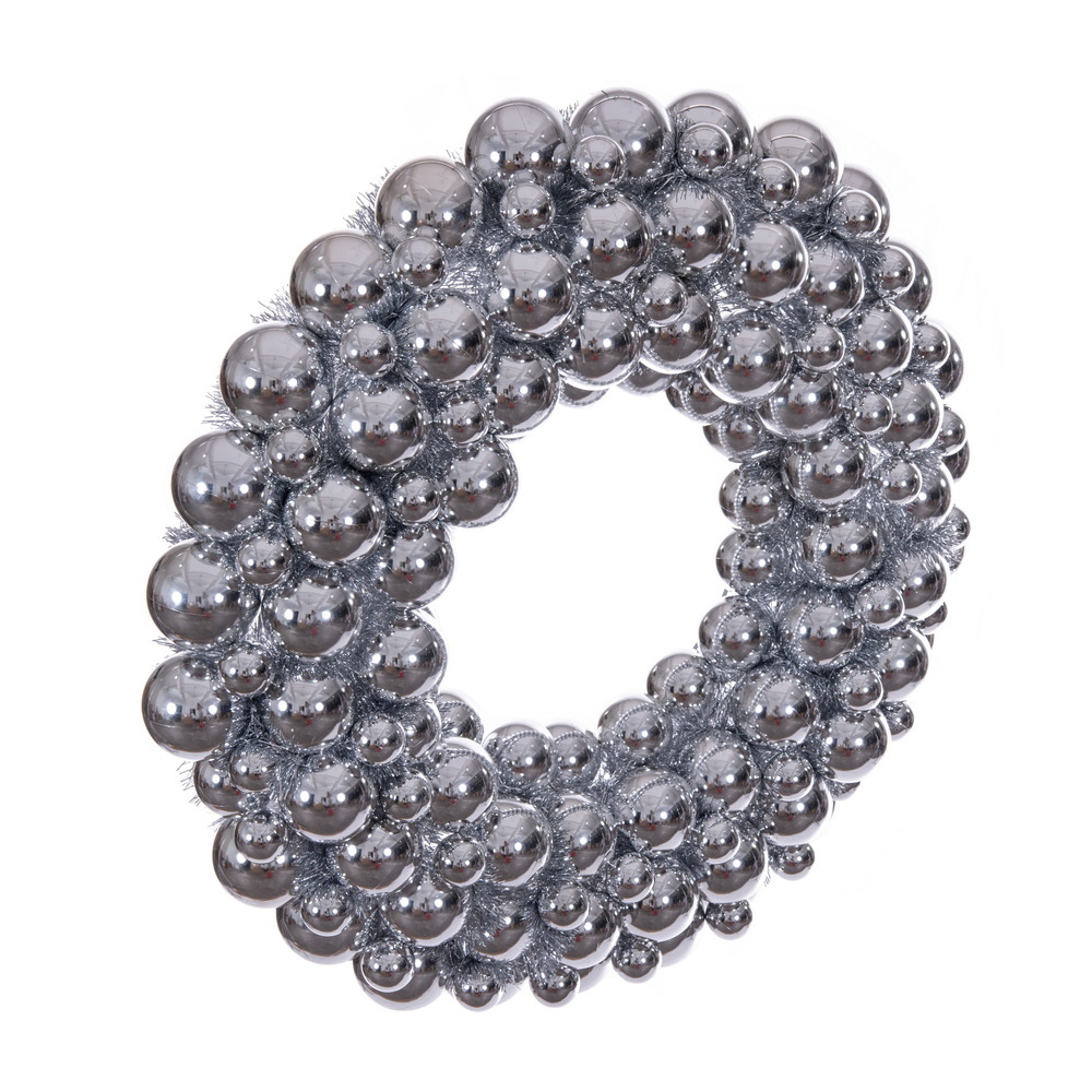 28" Shiny Ball Wreath UV