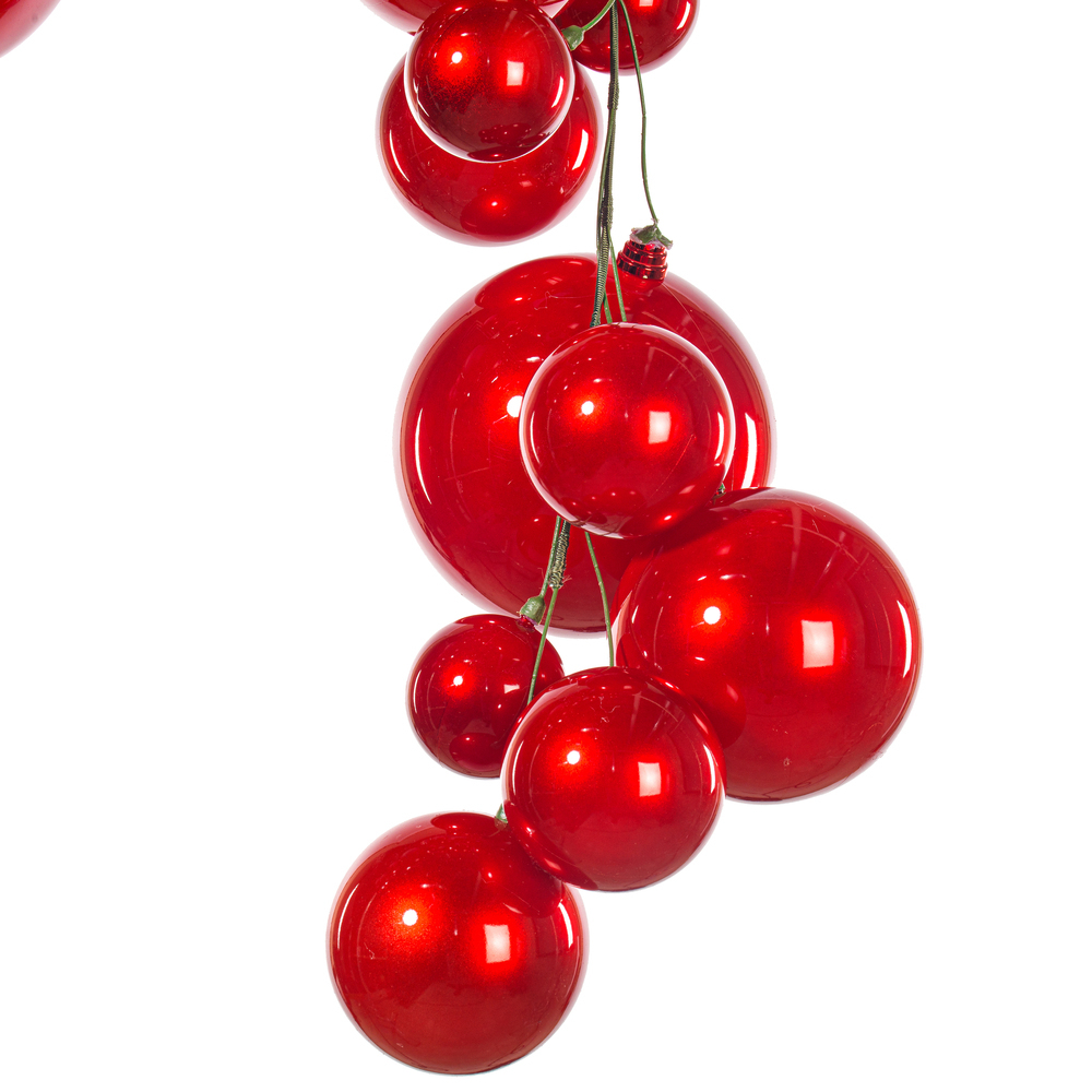 6' Red Candy Ball Branch Garland