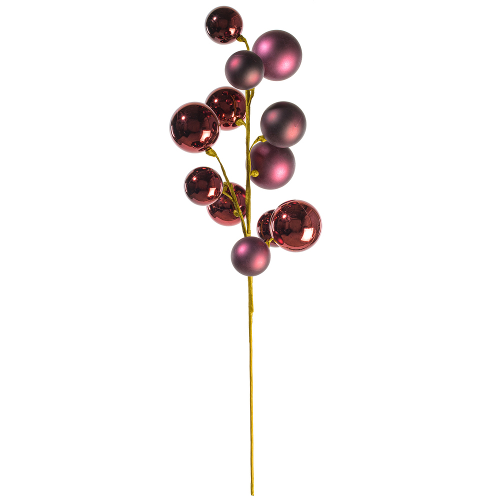 Vickerman 30" Matte Shiny Ball Ornament Spray 2-3"