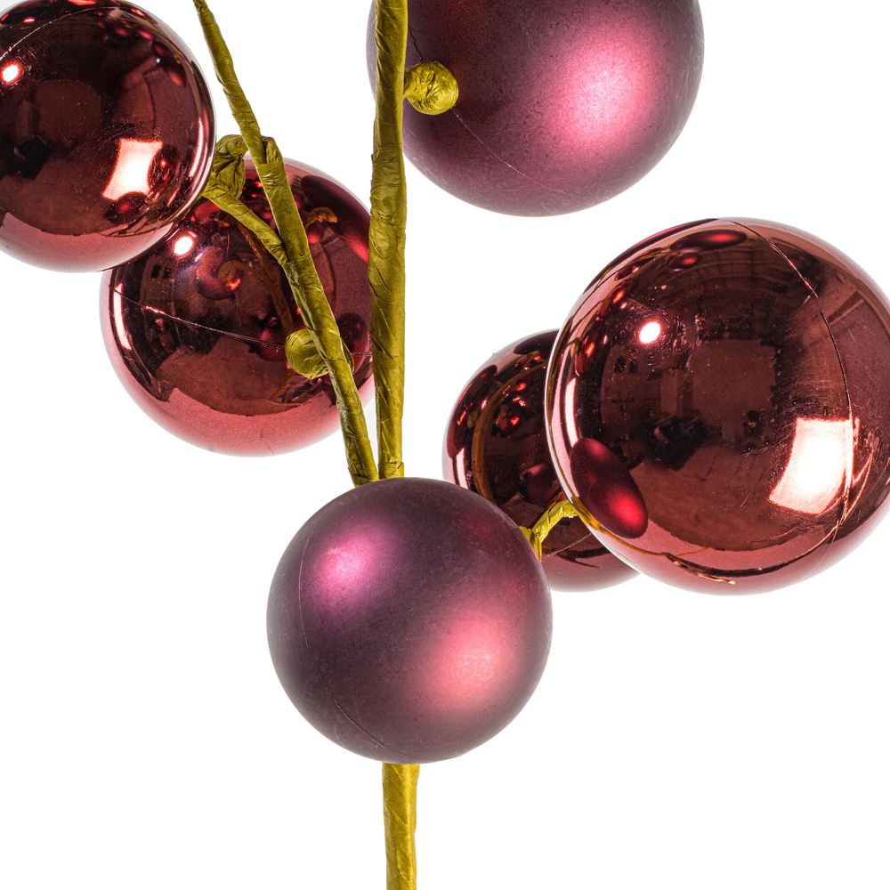 Vickerman 30" Matte Shiny Ball Ornament Spray 2-3"