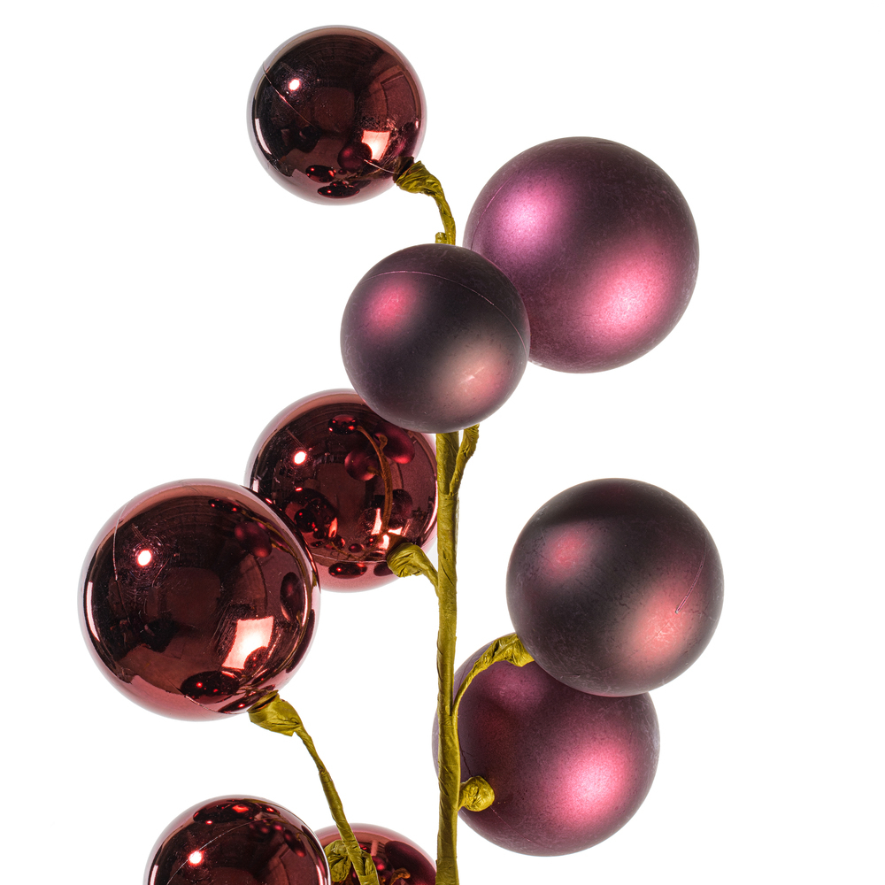 Vickerman 30" Matte Shiny Ball Ornament Spray 2-3"