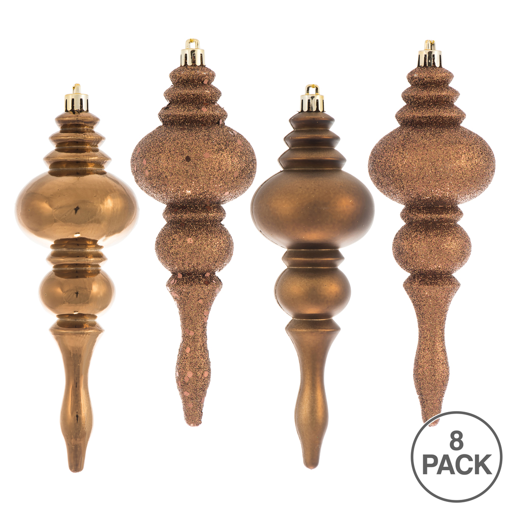 Vickerman 7" Finial Ornament 8/Pk