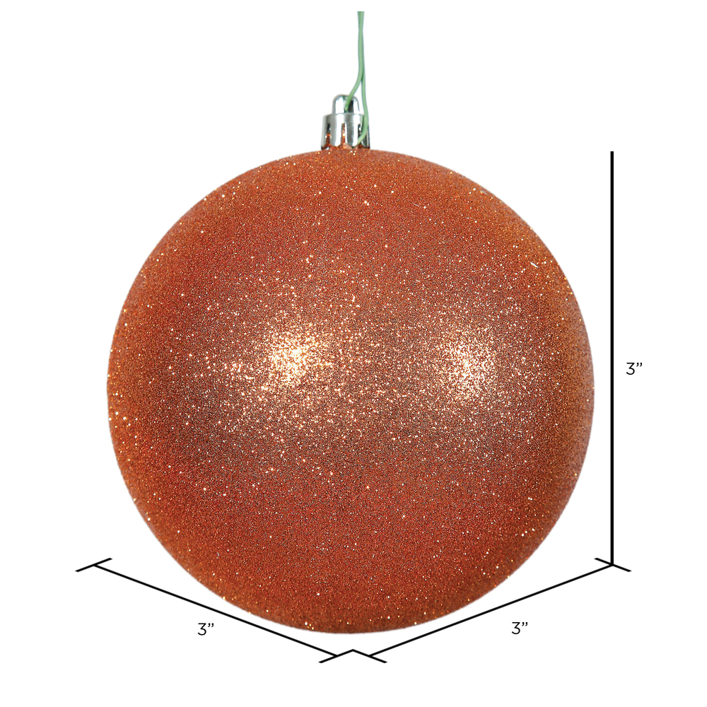 Vickerman Burnished Orange Ball Ornament