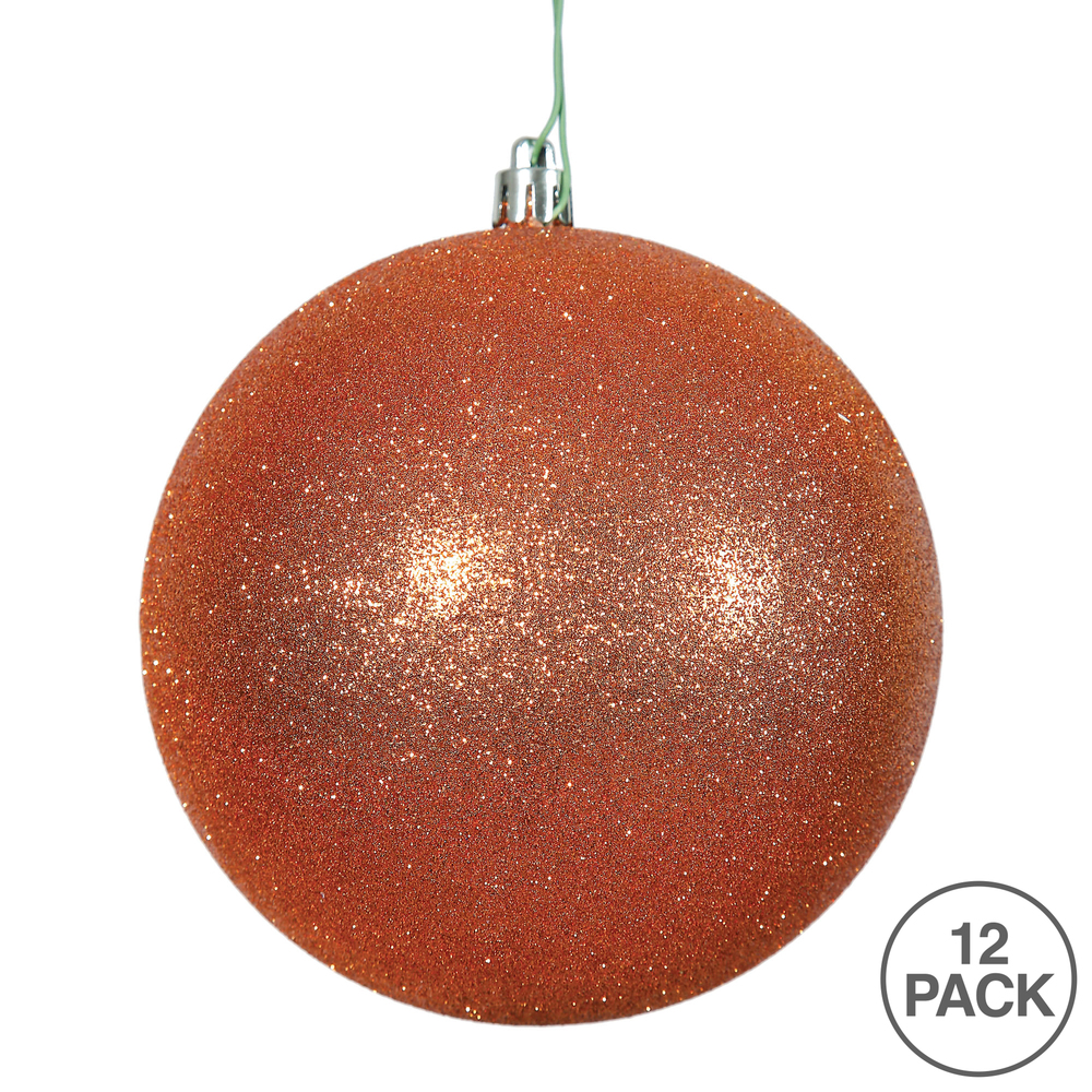 Vickerman Burnished Orange Ball Ornament