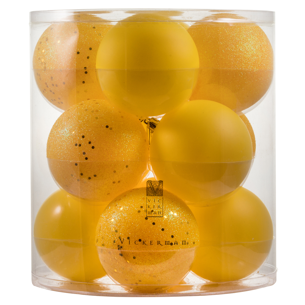 Vickerman Yellow Ball Ornament