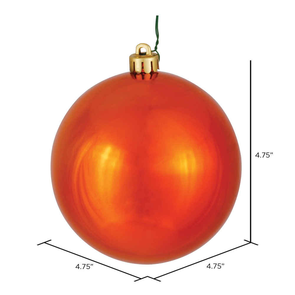 Vickerman Burnished Orange Ball Ornament