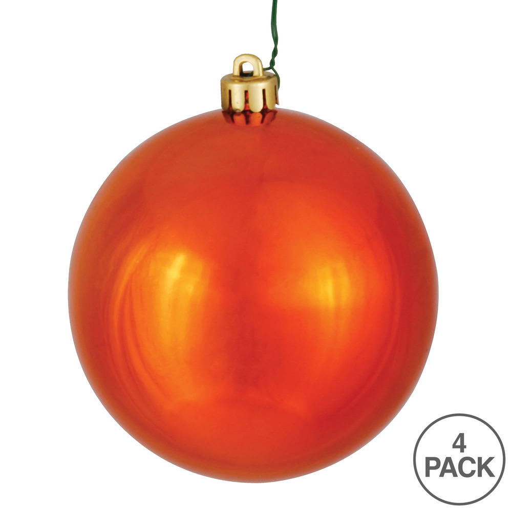 Vickerman Burnished Orange Ball Ornament