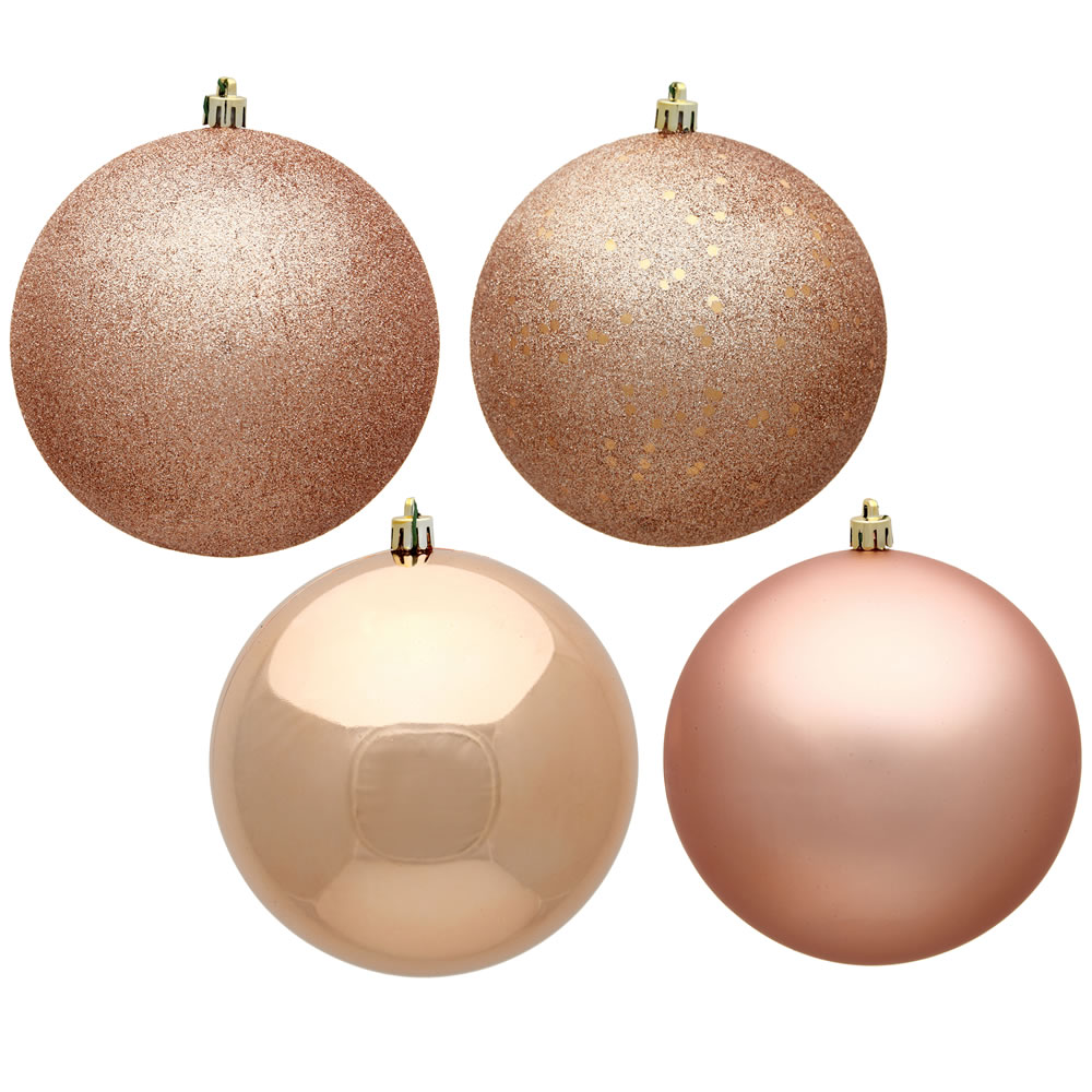 Vickerman 6" 4-Finish Ball Ornament Assorted Set