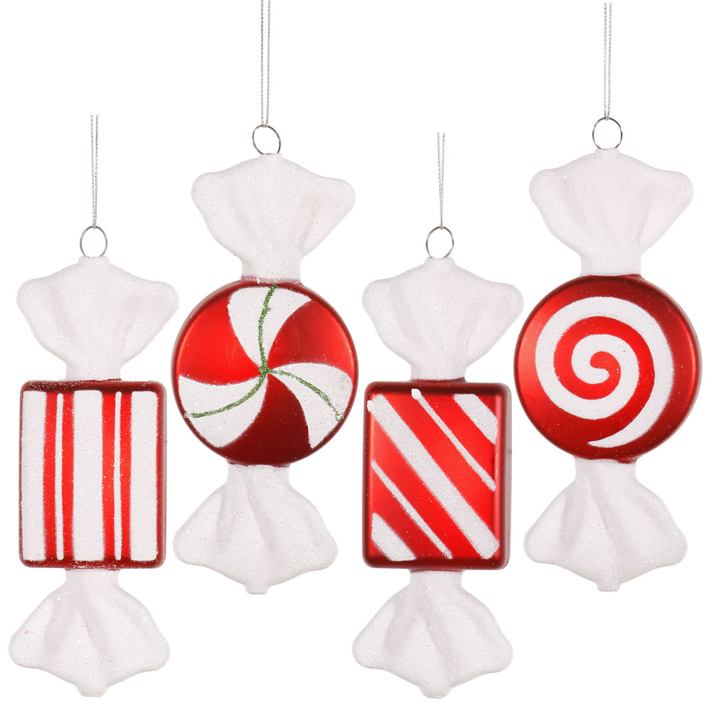 4 piece Assorted Candy Ornaments