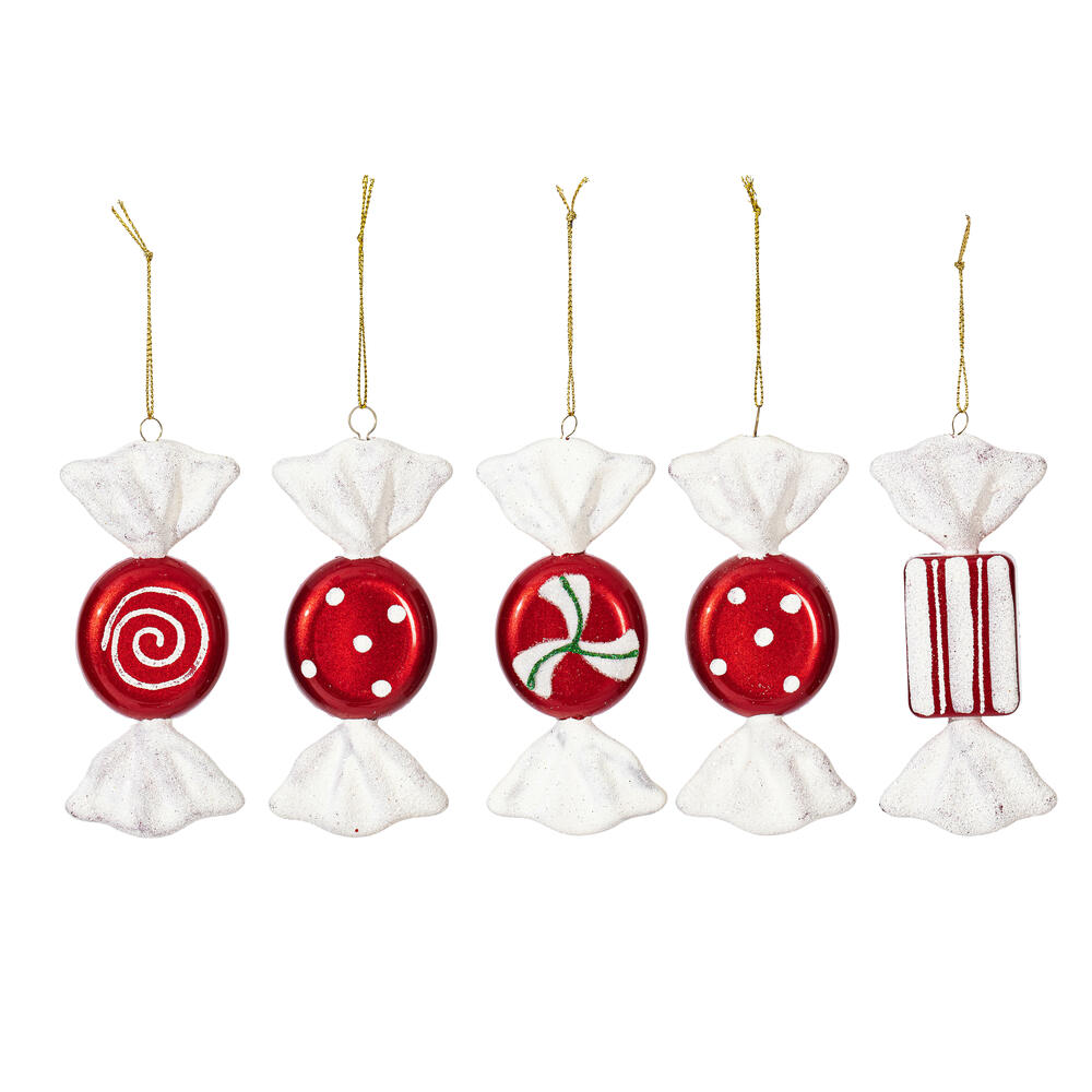 5 piece Assorted Candy Ornaments