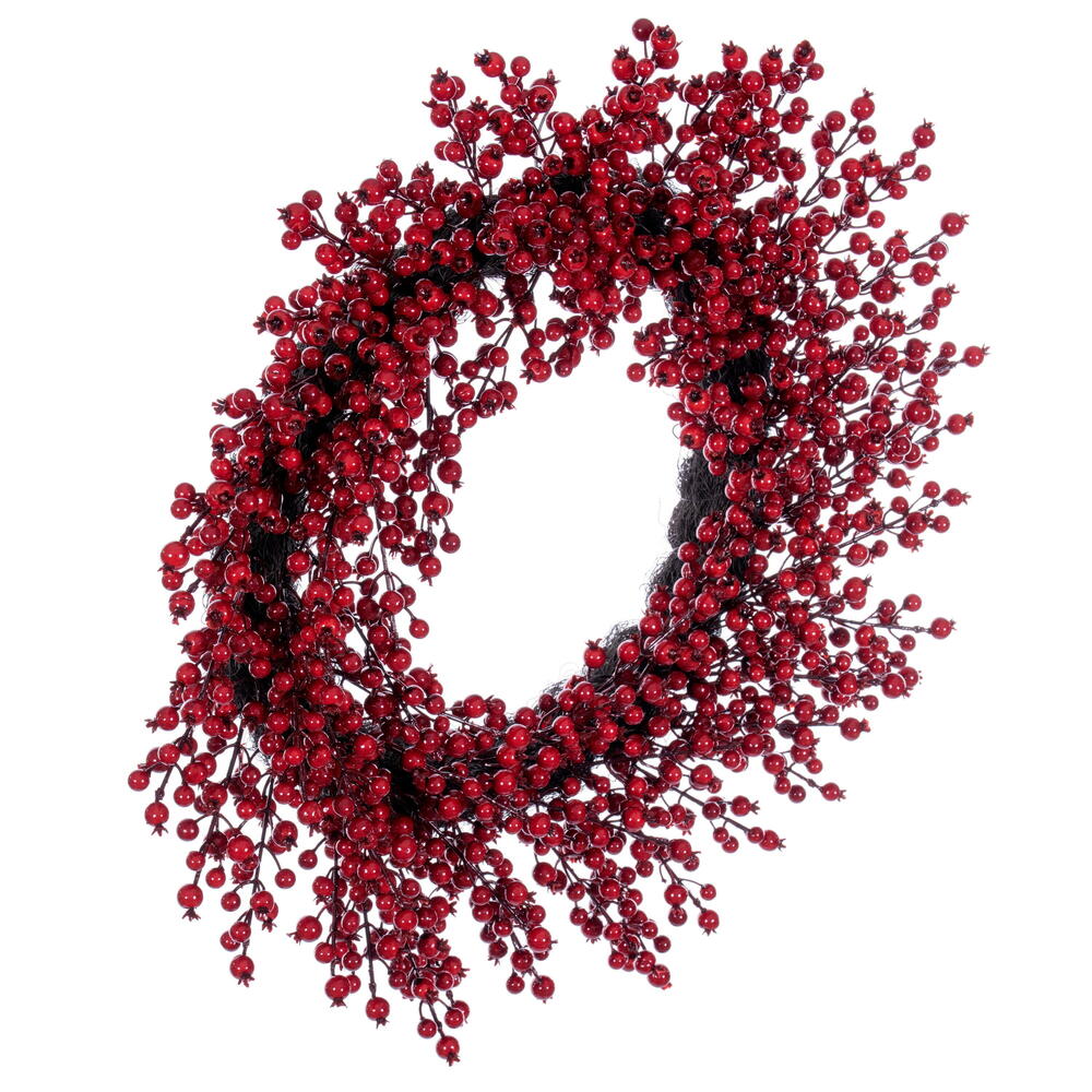 Vickerman 28" Crab Apple Mixed Berry Wreath