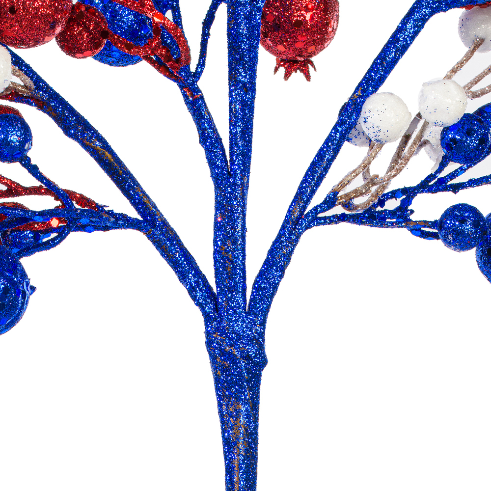 Vickerman Artificial Red/White/Blue Berry Cluster UV Spray
