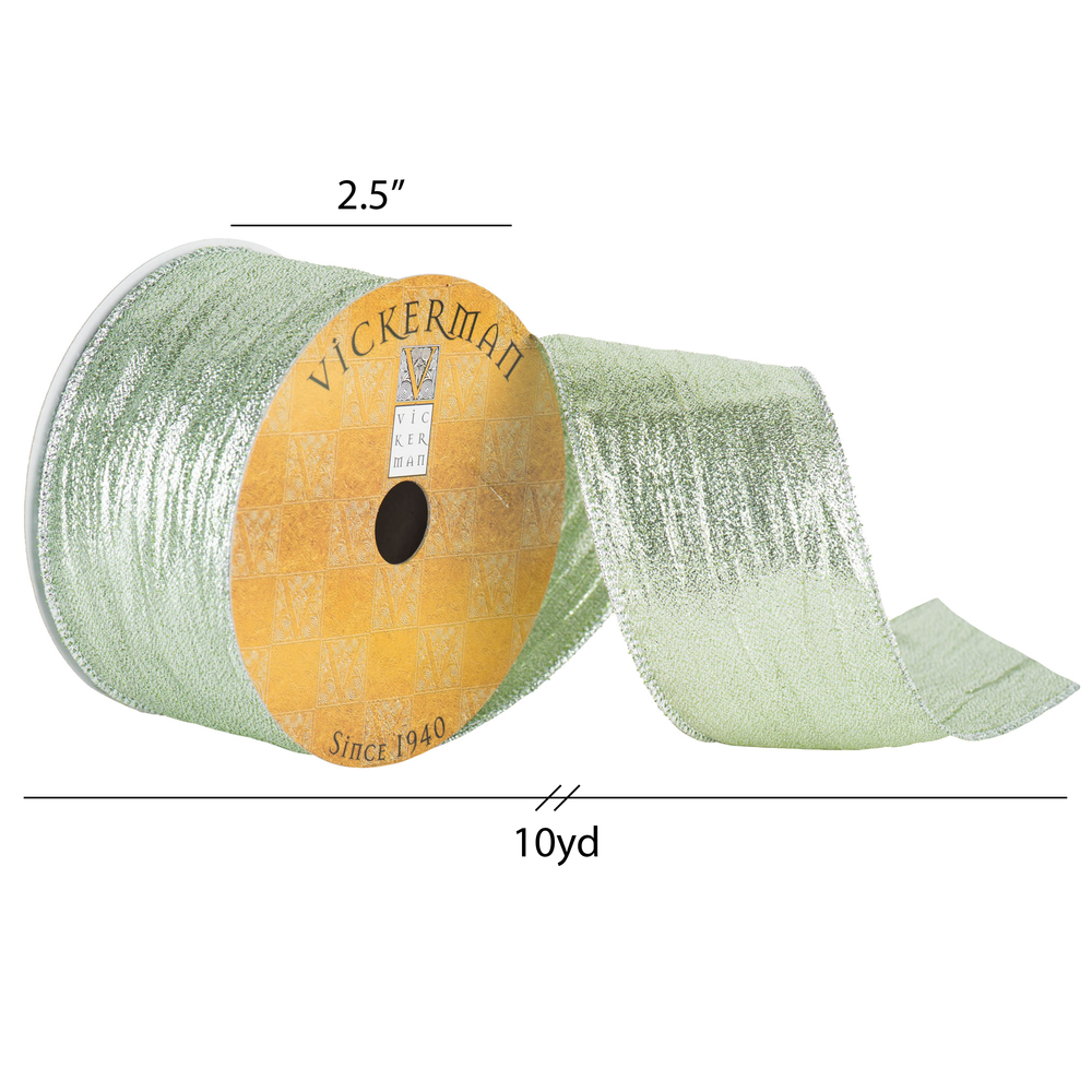 2.5"x10yd Mint Green Metallic