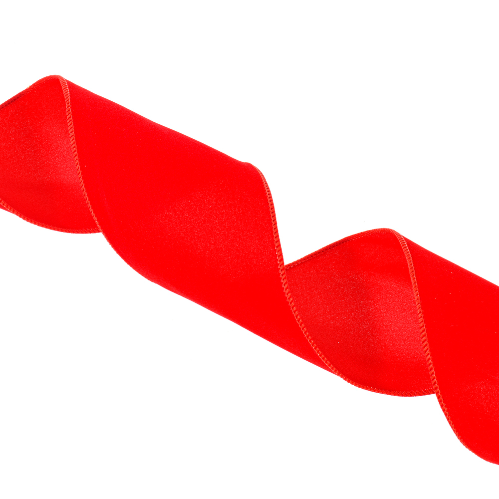 Vickerman Red Velvet Outdoor Wired Christmas Ribbon