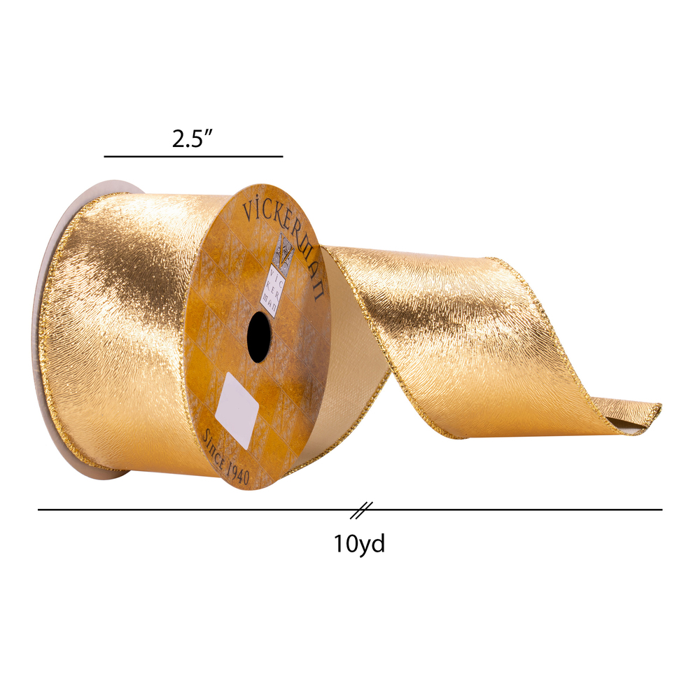 2.5"x10yd Gold Ribbon