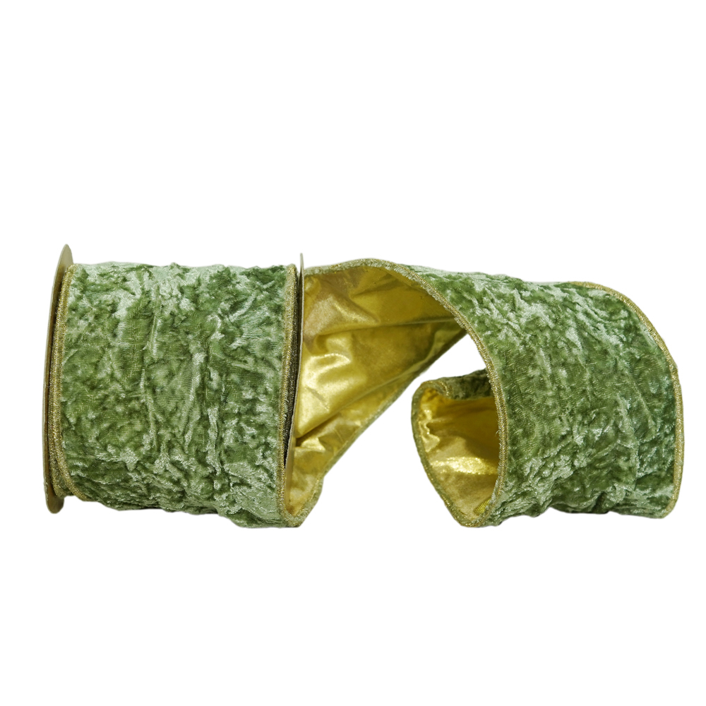 Vickerman Crushed Velvet Wired Edge Christmas Ribbon