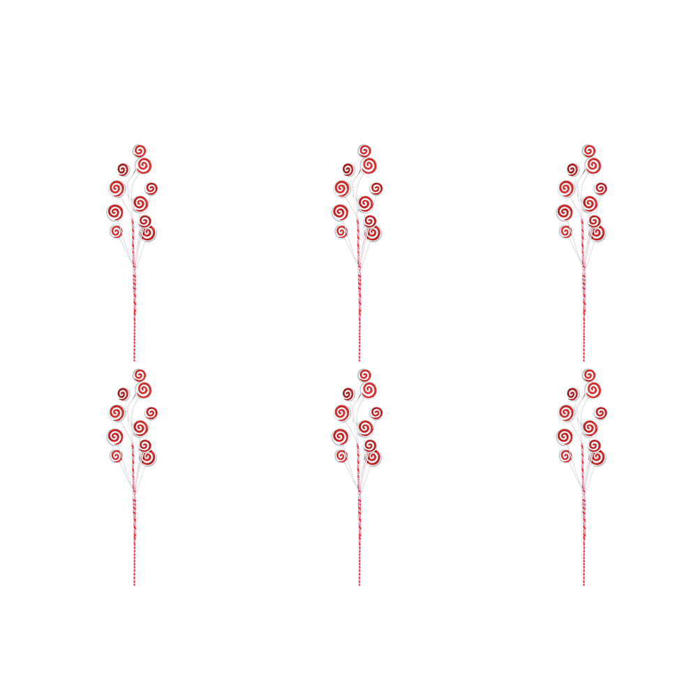 20" Red/White Swirl Spray 6/Bag