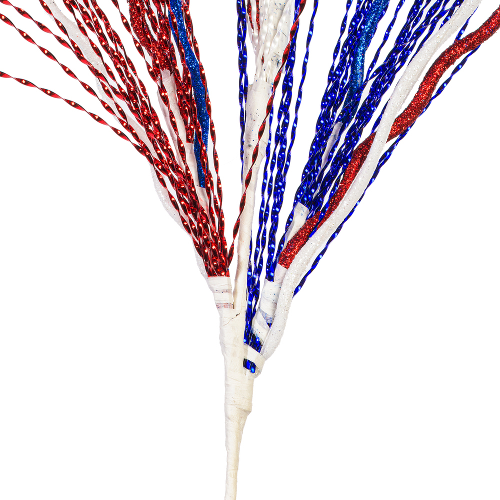 Vickerman Red/White/Blue Glitter Berry Spray