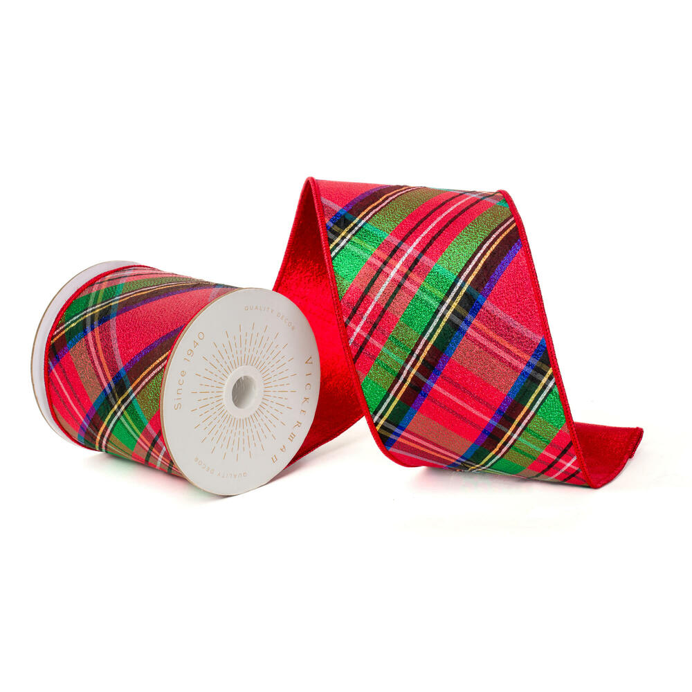 Metallic Diagonal Plaid