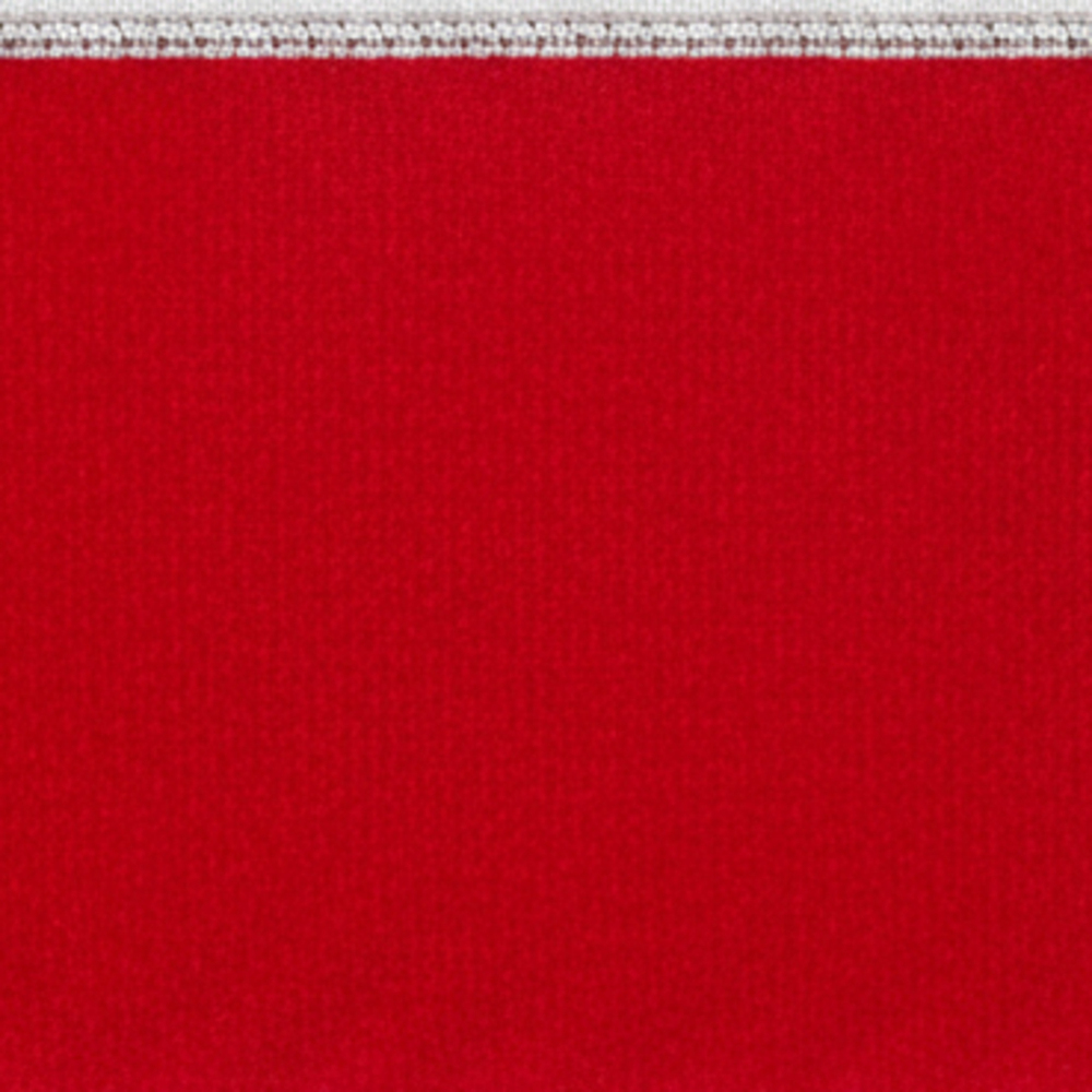 4"x10yd Red Velvet Silver Metallic Trim