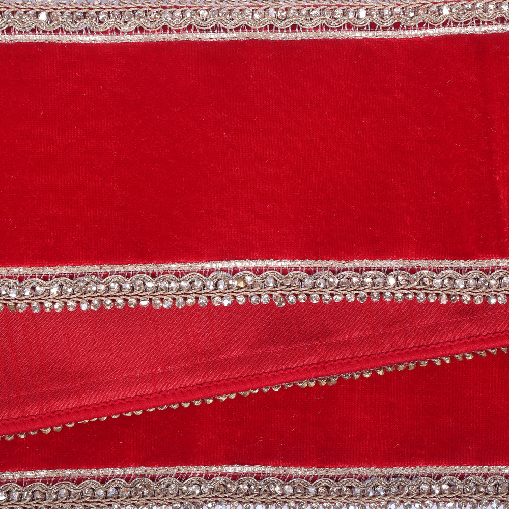 4"x5yd Velvet Champagne Jewel Trim