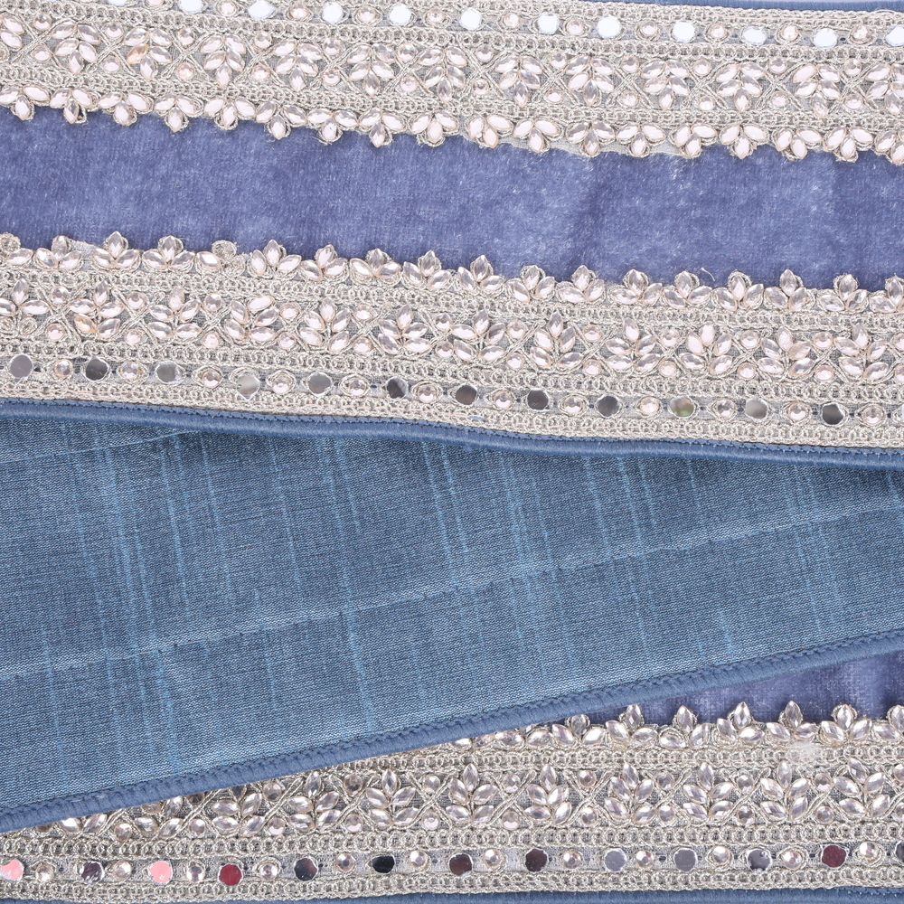 4"x5yd Velvet Champagne Jewel Ribbon