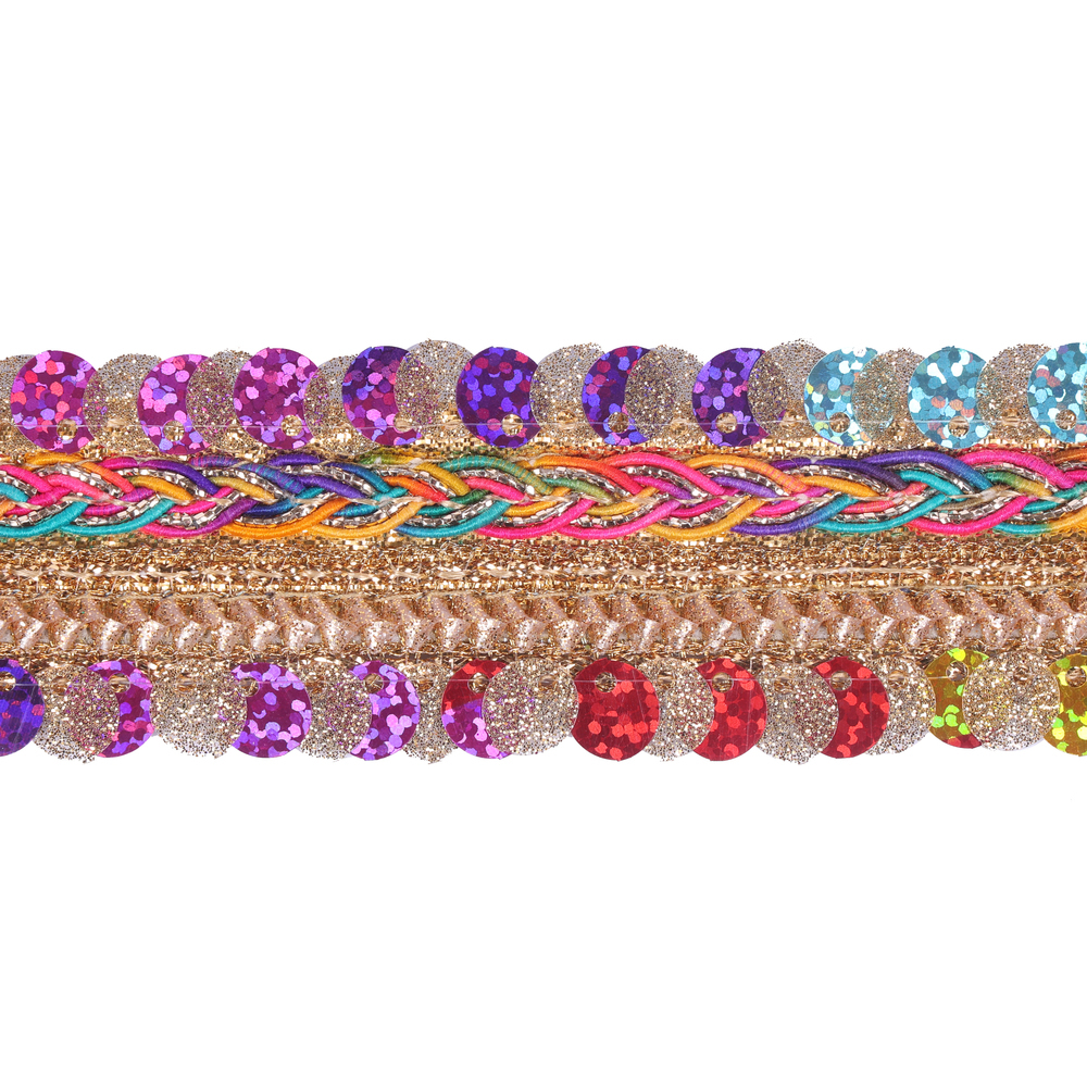1"x10yd Multi Braid Metallic Sequin
