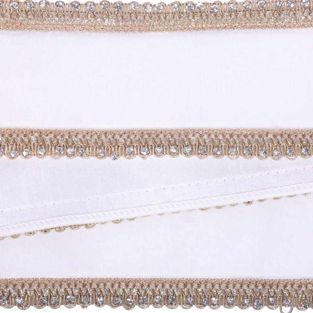 Vickerman 2.5" x 10yd Velvet Jewel Scallop Wired Ribbon